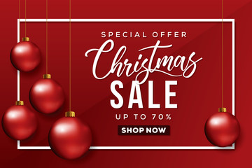 Christmas Sale Banner. Special offer card.
