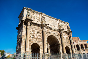 Fototapeta na wymiar the arch of constantine in rome