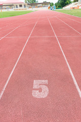Number five of track run