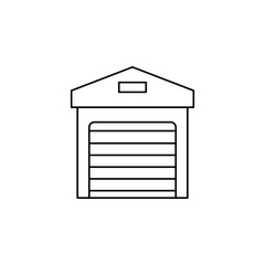 Garage icon. Real estate element. Premium quality graphic design. Signs, outline symbols collection, simple thin line icon for websites, web design, mobile app, info graphics