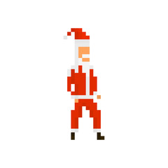 Obraz premium Pixel character Santa for games and applications