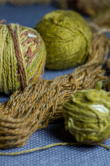 green embroidery thread