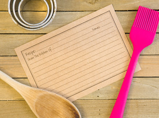Baking Background with Customizable Recipe Card