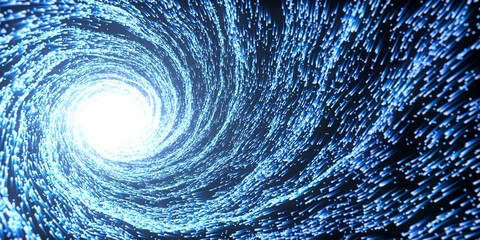 concept of energy particles and light core. 3d illustration