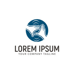 hand code logo design concept template