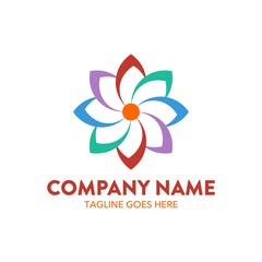 Chrysanthemum Flower Logo. vector. editable