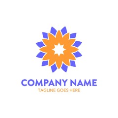 Chrysanthemum Flower Logo. vector. editable