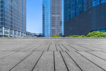 Fototapeta premium modern buildings and empty pavement in china..