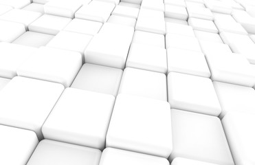 White Rounded cube background