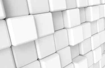 White Rounded cube background