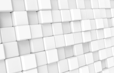 White Rounded cube background