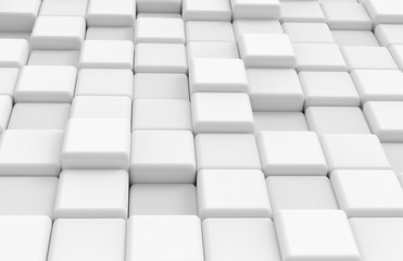 White Rounded cube background