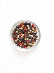 Peppercorns isolated
