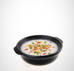 Porridge or healthy eating and lifestyle concepts.