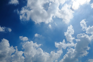 Cloudy sky on sunny day