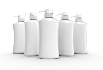 Blank pump dispenser bottle mockup