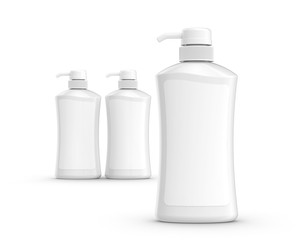 Blank pump dispenser bottle mockup