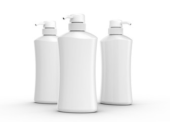 Blank pump dispenser bottle mockup