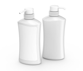 Blank pump dispenser bottle mockup