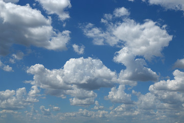 Blue sky with clouds background, sky with clouds.