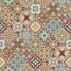 Decorative background in ethnic style. The rich decoration of abstract patterns for construction of fabric or paper. Vector illustration.