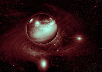 galaxy in a free space