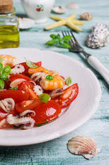 Salad with seafood