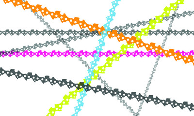 Colorful Chainsaw Blades