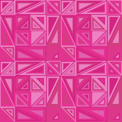 Seamless pattern, background. Consists of geometric elements. Triangles of various shapes in magenta.
