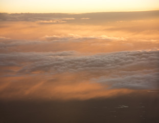 Fototapeta na wymiar Sunset Over Clouds