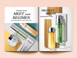 Cosmetic magazine template