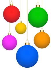 Boules de Noël de différentes couleurs  