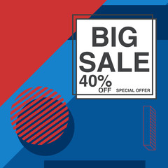 Big Sale Memphis style Banner or Poster