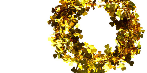 Christmas gold tinsel decoration