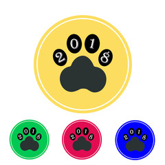 Dog paw sign icon6
