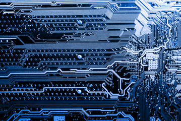Abstract,close up of Circuits Electronic on Mainboard computer Technology background.
(logic...