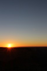 Fototapeta na wymiar clear weather sunset landscape horizon