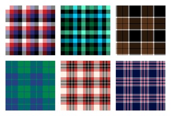 seamless checkered plaid pattern bundle 5. nice for background, wallpaper, and decorative purpose, fabrication and textile design such as flannel etc.