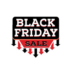 black friday with arrows, black friday sale vector, black friday vector, isolated on white background. 