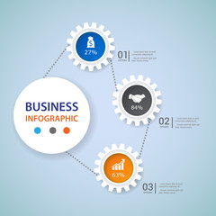 Modern infographics business design options banner.Vector illustration.