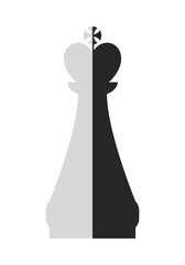 Chess piece, king. Flat object on a white background. Vector