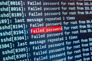 Failed password for root on server 2