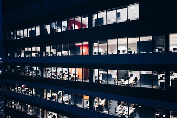 Office building at night