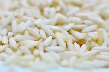 Thailand white rice close up