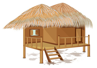 grass hut vector design