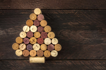 Corks Christmas tree, DIY project, place for text