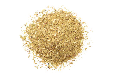 Pile of Yerba mate leaves