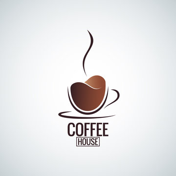coffee cup logo design background