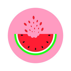 watermelon vector Hello summer logo watermelon vector illustration summer taste