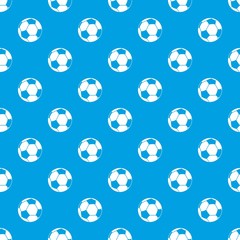 Football ball pattern seamless blue